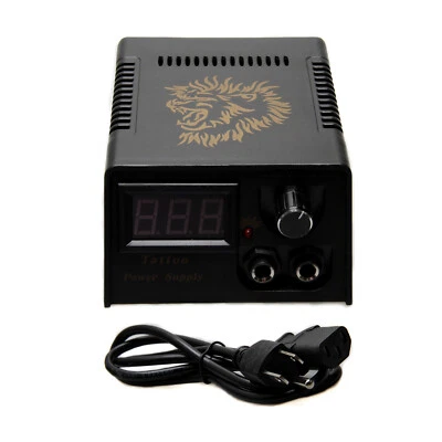Digital LCD Display Tattoo Power Supply For Tattoo Machine  Black - Image 1 of 4