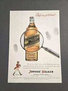 1946 VINTAGE PRINT AD - JOHNNIE WALKER BLACK WHISKY AD - ONLY ONE OF ITS KIND - Bild 1 von 1