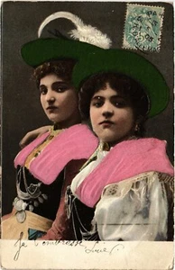 PC FOLKLORE MIT SEIDENSTICKEREI GEPRÄGT (a44859) - Bild 1 von 2