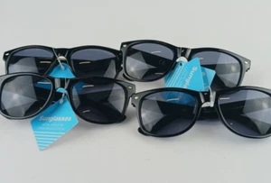 4 PACK FGX SUNGLASSES BLACK FRAME WITH BLACK LENSES 100% UVA/UVB - Picture 1 of 6