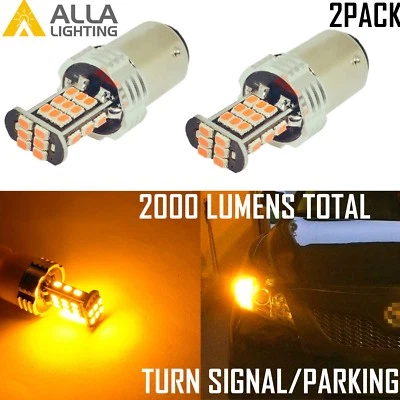 AllaLighting 1156 LED Turn Signal Light Bulb Blinker,Parking Bright Yellow Amber - Image 1 of 4