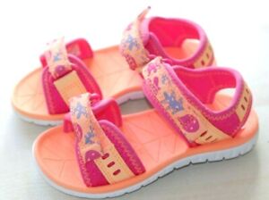 Clarks Doodles baby girl pink/orange sandals infants4/20- 6/22 F RRP £22