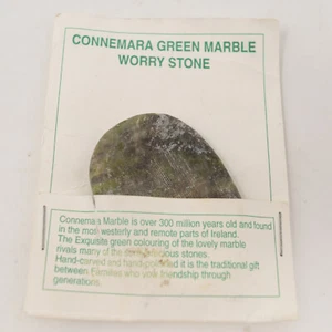 Vintage Connemara Green Marble Worry Stone Ireland Original Packaging Friendship - Picture 1 of 6