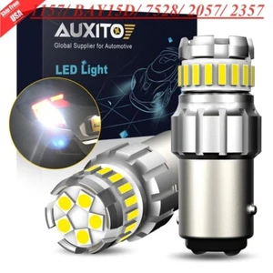 Canbus 1157 7528 LED Backup Reverse Light Bulbs 6000K Super Bright White 2800LM - Picture 1 of 23