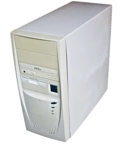 Retro 1998 Baby AT Mini tower Case, 250W power supply, 44x IDE CD ROM & 1.44 FDD - Afbeelding 1 van 7