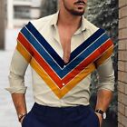 Brand New Mens Shirt Tops Comfortable Lapel Long Sleeve Muscle Slim Fit