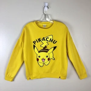 Pokemon Sweatshirt Pikachu Embellished Embroidered 3D Juniors Size Small - Picture 1 of 11
