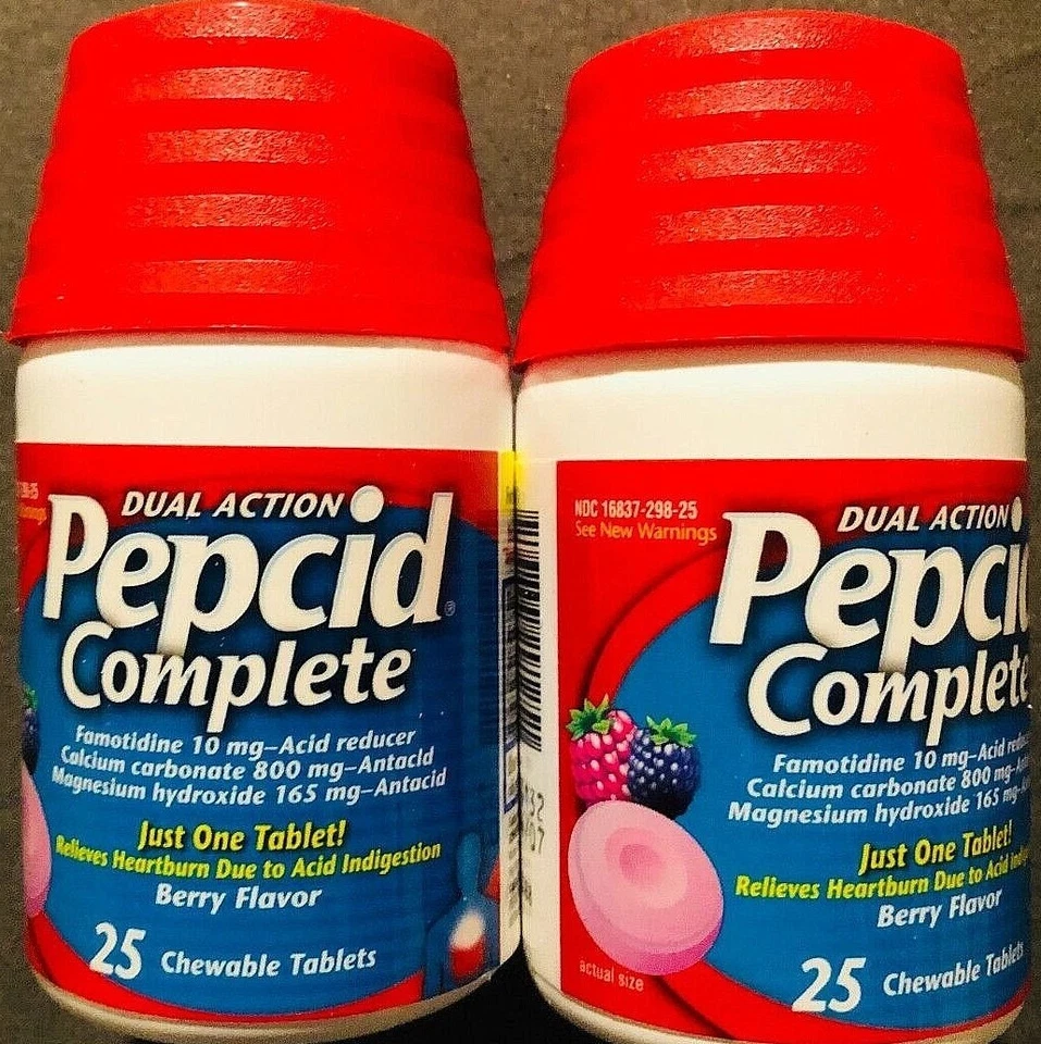 (2) Botellas Nuevas Pepcid Doble Acción Completa (Sabor Baya) Foto 1 de 1