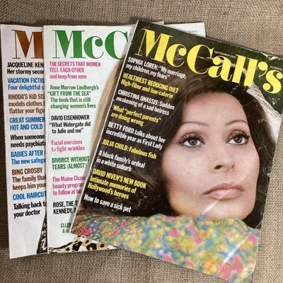 Vintage 1975, McCall's, Magazine for Suburban Women - Jul, Aug & Sep , Lot of 3 - Image 1 of 4