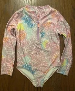 New Carter's Tie Dye Pink 1pc Rash guard Girls UPF 50+ Swimsuit Bathing Suit 7 - Picture 1 of 5