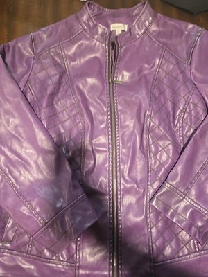 Womens Susan Graver  Faux Leather Jacket 3x - Image 1 of 4