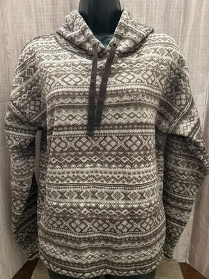 Acogedora sudadera con capucha polar Lauren Ralph Lauren LRL Active estampado occidental talla grande Foto 1 de 4