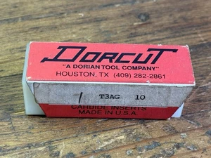 DORIAN 7 NEW INSERTS TOOL EDP # 90454 T3AG DORCUT Triangle Chipbreaker - Picture 1 of 2