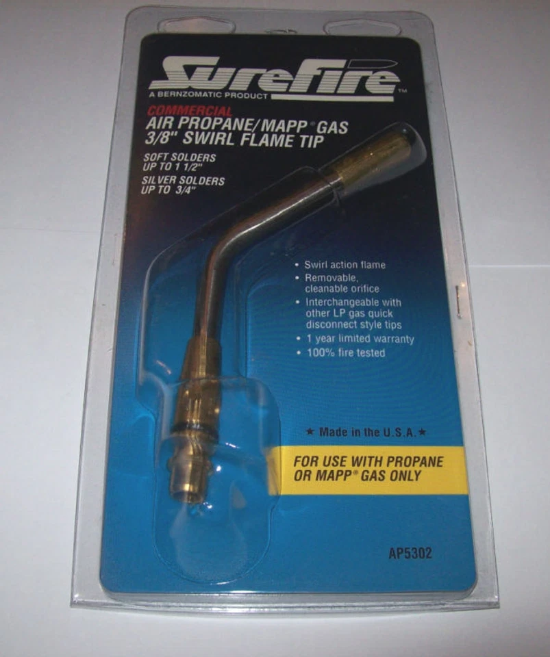 BERNZOMATIC SUREFIRE AIR PROPANE/MAPP TORCH TIP AP5302 - Image 1 of 1