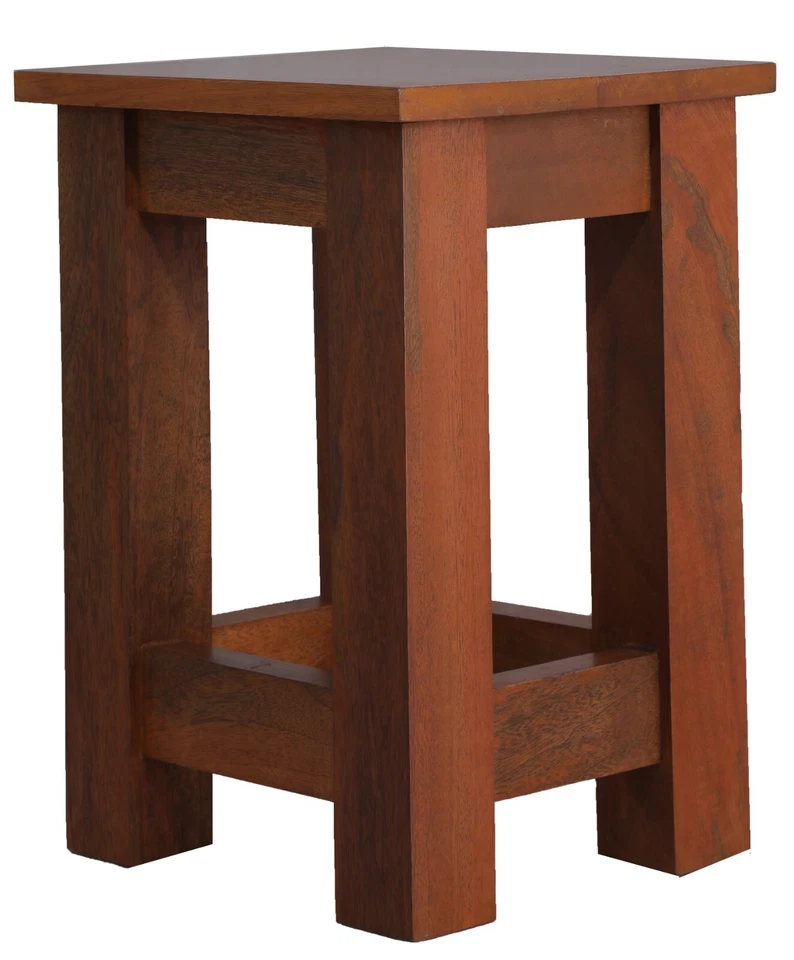 Side Plant Table | Solid Mango Wood Telephone/Lamp/Bedside/End Stand - Image 1 of 1