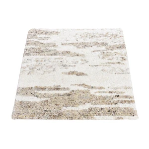 Tappeto annodato a mano lana design moderno minimalista colori terra 3'x3' R80752 - Foto 1 di 6