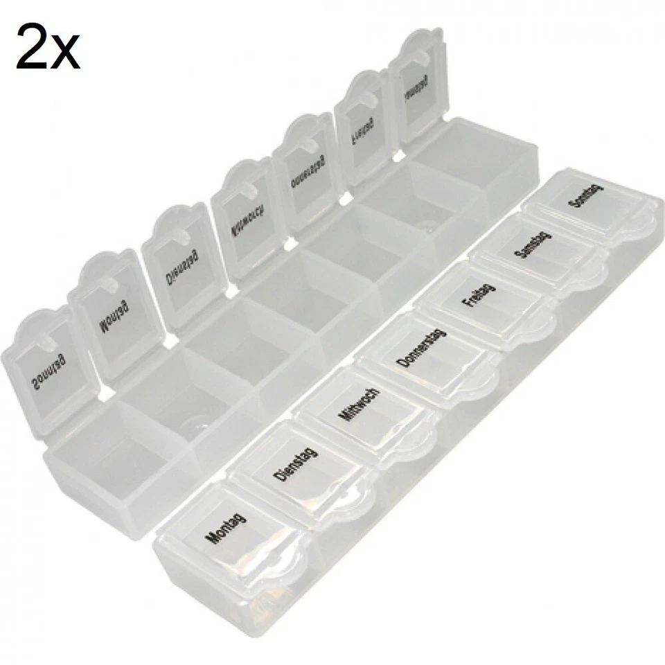 2x Pillen-/ Tablettenbox für 7 Tage - Bild 1 von 1