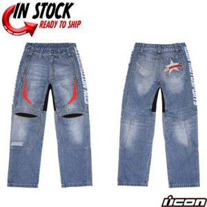 NEW! 2025 ICON HOOLIGAN MOTORCYCLE JEANS - PICK SIZE - Picture 1 of 6