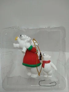 1998 Vintage COCA COLA Christmas Polar Bear Family Christmas Star  NIB - Picture 1 of 6