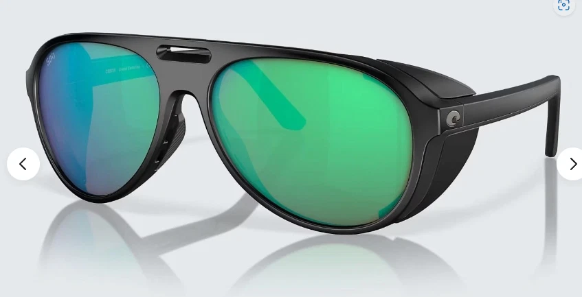NEW Costa Del Mar Grand Catalina Matte Black / Green Mirror Polarized Glass 580G - Image 1 of 1