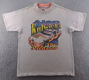 VINTAGE Alan Kulwicki Hooters Racing T-Shirt Mens Large Double Sleeve 1992 USA - Picture 1 of 17