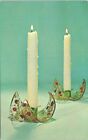 Advertising PC Crystal Garden Candle Holders National Handcraft Co. Iowa 1960s
