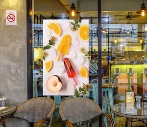 3D Ice Cream Dessert Shop G179 Window Stickers Vinyl Wall Mural Decals Coco - Picture 1 of 11