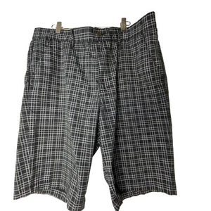 Vurt Men's size 38W Black White  Plaid Bermuda Shorts - Picture 1 of 10
