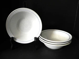 Set of 4 Rim Fruit Bowls FROST FLOWERS by NORITAKE - Picture 1 of 3