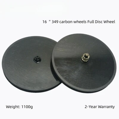 16In 349 Carbon Front Rear Disc Wheelset Clincher Rim Brake for Folding Bicycle - Image 1 of 4