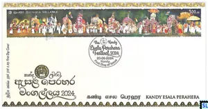 Sri Lanka Stamps 2024, LONGEST, Kandy Esala Perahera, Buddha, Buddhism, FDC - Picture 1 of 1