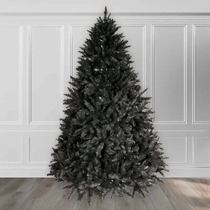 4ft 120cm Christmas Xmas Tree Black Bavarian Hinged 350 Tips Festive Decoration - Picture 1 of 8