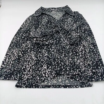 Blusa grande multicolor de diseñador Nicole Miller Top para mujer Foto 1 de 4