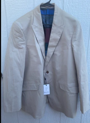 NUEVO Blazer Robert Graham Para Hombre 46Reg 46R Beige Tostado Foto 1 de 4