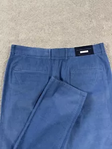 Pantalones de pana Holderness & Bourne para hombre 33x32 azul frente plano pierna recta NUEVO - Imagen 1 de 10