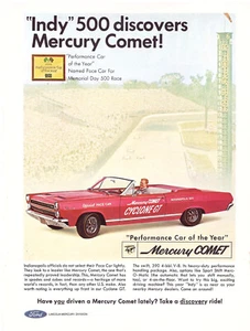 1966 Mercury Cyclone GT Comet Convertible, '66 Indy Pace Car, USA Magazine Ad - Picture 1 of 1