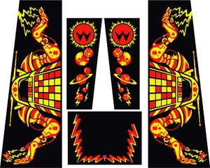 Williams PINBOT PIN*BOT Pinball Machine CABINET Decal Set - Picture 1 of 1