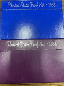 1983 & 1984 US Mint Proof Set Lot of 2 - Picture 1 of 3