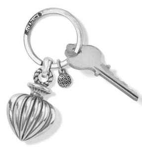 NWTag Brighton Ferrara AMPHORA Silver Heart Key Fob  MSRP $52 - Picture 1 of 1