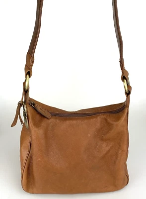 Bolso de hombro Rolfs de cuero marrón vintage Foto 1 de 4