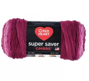 Red Heart Super Saver Ombre Yarn, 10 Oz, Anemone - Picture 1 of 1
