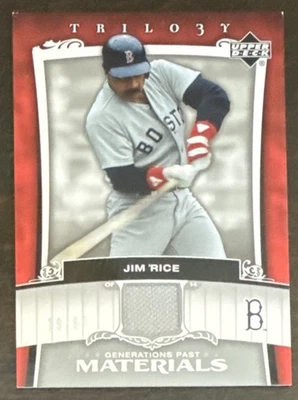 Jim RICE🔥2005 Upper Deck Trilogy Silver Generations Past Jersey Relic 19/99💥 - Image 1 of 2