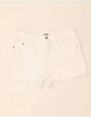 TOMMY HILFIGER Womens Denim Shorts W28 Medium White Cotton DL07 - Image 1 of 4