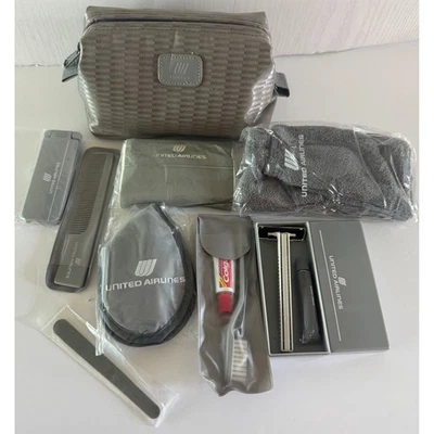United Airlines Amenity Travel Kit Toiletry Bag Dopp Kit New Sealed Products - Image 1 of 4