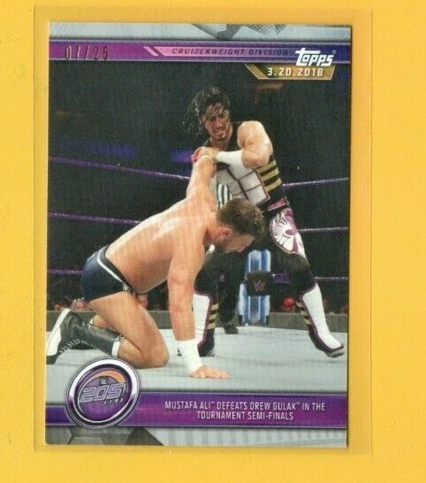 D19753 2019 Topps WWE Road WrestleMania Silver #51 Mustafa Ali Drew Gulak #07/25 - Image 1 of 1