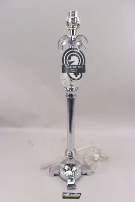 Lámpara de mesa Waterford cristal plata cromo buffet hospitalidad piña nueva con etiquetas Foto 1 de 4