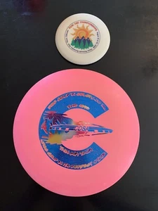 Vintage Discraft Cyclone 168g w/ 1998 CDSA Thin Air Tour Stamp and Peak One Mini - Picture 1 of 5