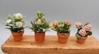 Vtg Hydrangeia Flowers In Terracotta Pots CKC Artisan Dollhouse Miniature 1:12