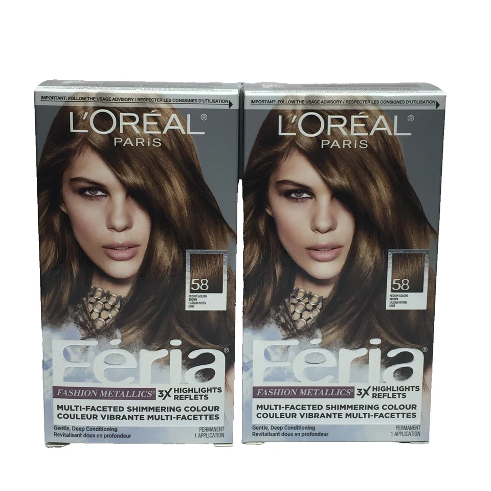 L'Oreal Feria Multi-Faceted Shimmering Haircolor - Medium Golden Brown