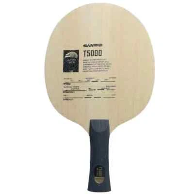 Sanwei T5000 Table Tennis Blade 5 Wood 2 Carbon Intermediate Ping Pong Blade